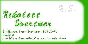 nikolett svertner business card